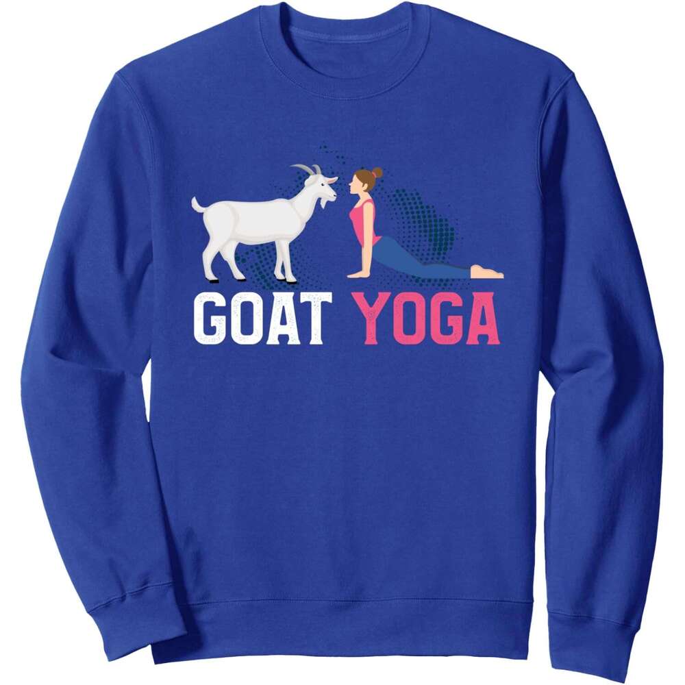 Long Sleeve Shirts for Men sweatshirt Funny Woman Yoga Favorite Animal Goat Farmer Yogi Pose Sweatshirt T shirt Tee Streetwear Casual tops clothes