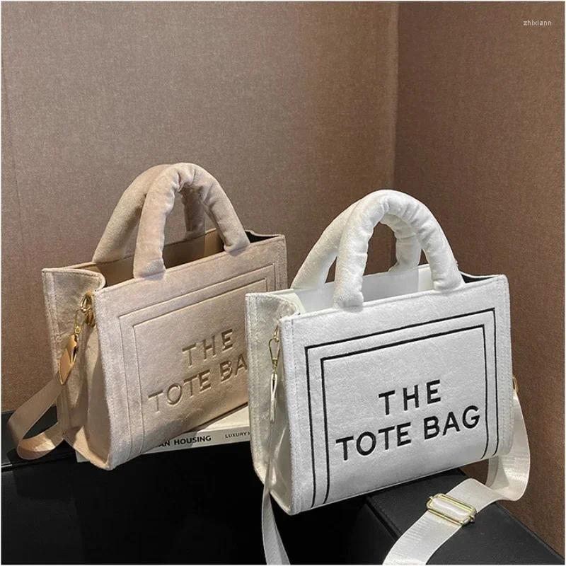Fashion Tote Handbags - Chic Square Velour Crossbody Bag, Elegant Letter Print Shoulder Bag Women, Lightweight For Daily Use New Free Delivery Designe