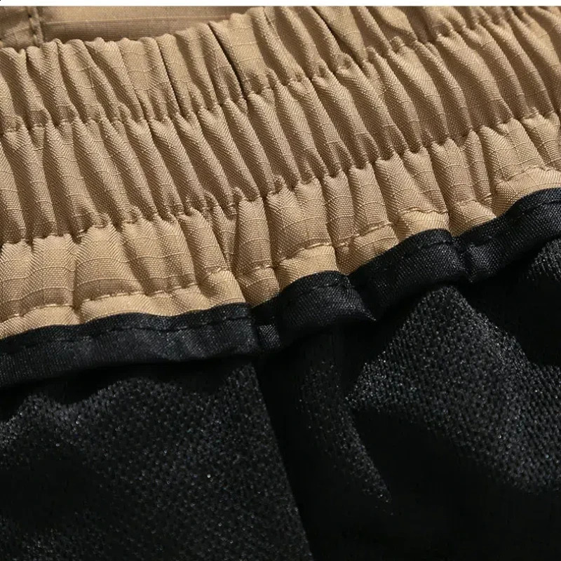 Drawstring Pockets Solid Color High Waist Casual Mens Spring and Autumn Trouser Cargo Straight Comfort Pants 240821