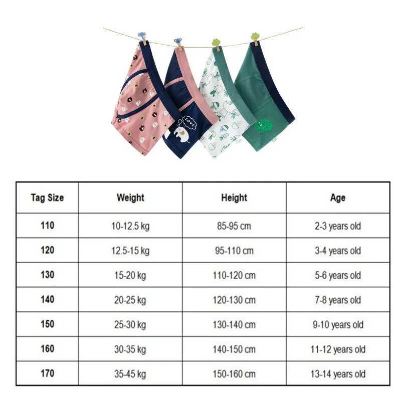 2Pcs/Lot Boys Underwear Boxer Elephant Dinosaur Design Kids Cotton Briefs Childrens Panties Soft Shorts 2-14Y Y240821
