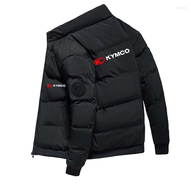 Men's Jackets Winter KYMCO Parkas Jacket Korean Fashion Stand Collar Thick Warm Puffer Casual Windbreaker Thermal Padded Coat