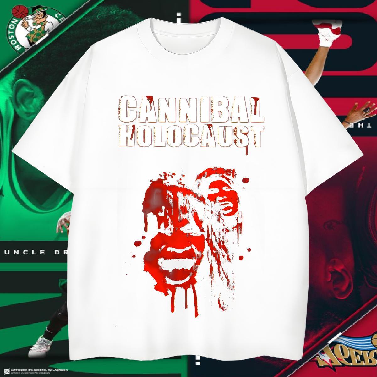 New Designer Men Clothes T-Shirt 230g Cotton High Street Hip Hop Blody Round Neck Short Sleeve T Shirts Men High Quality DIY Printed Tshirts