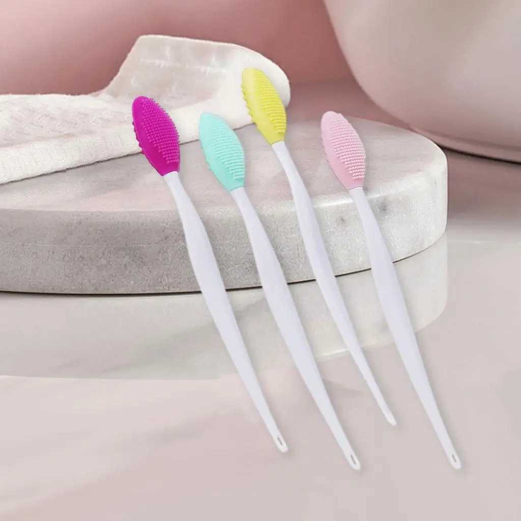 Double-Sided Lip Brush Tool Silicone Exfoliating for Cleansing Massager Y240821