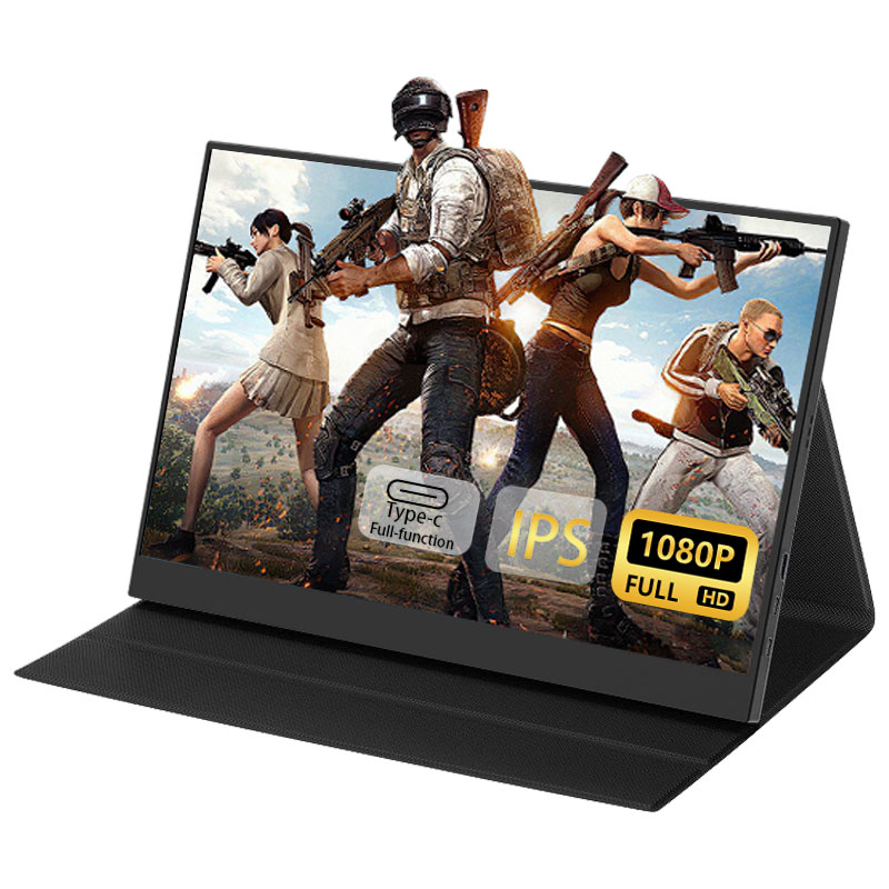 15.6-inch portable monitor 1080P FHD Laptop monitor Type-C HDM Computer Monitor HDR eye protection exterior screen with smart case for PC Mac Xbox PS5/4