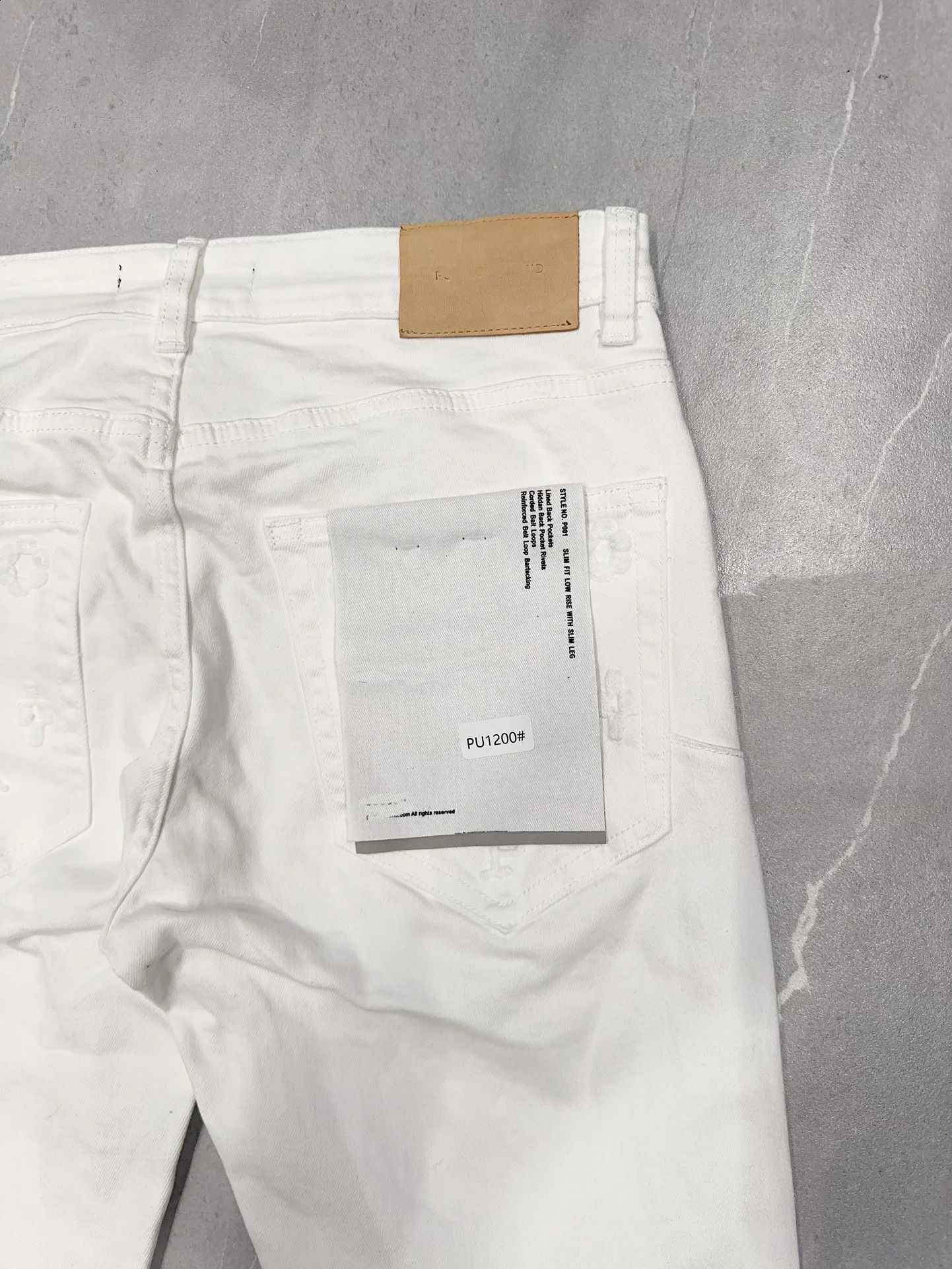 Trendy White Jeans Men Stretchy Skinny Fit Denim Pants Man Pure Solid Color Casual Trousers 240821