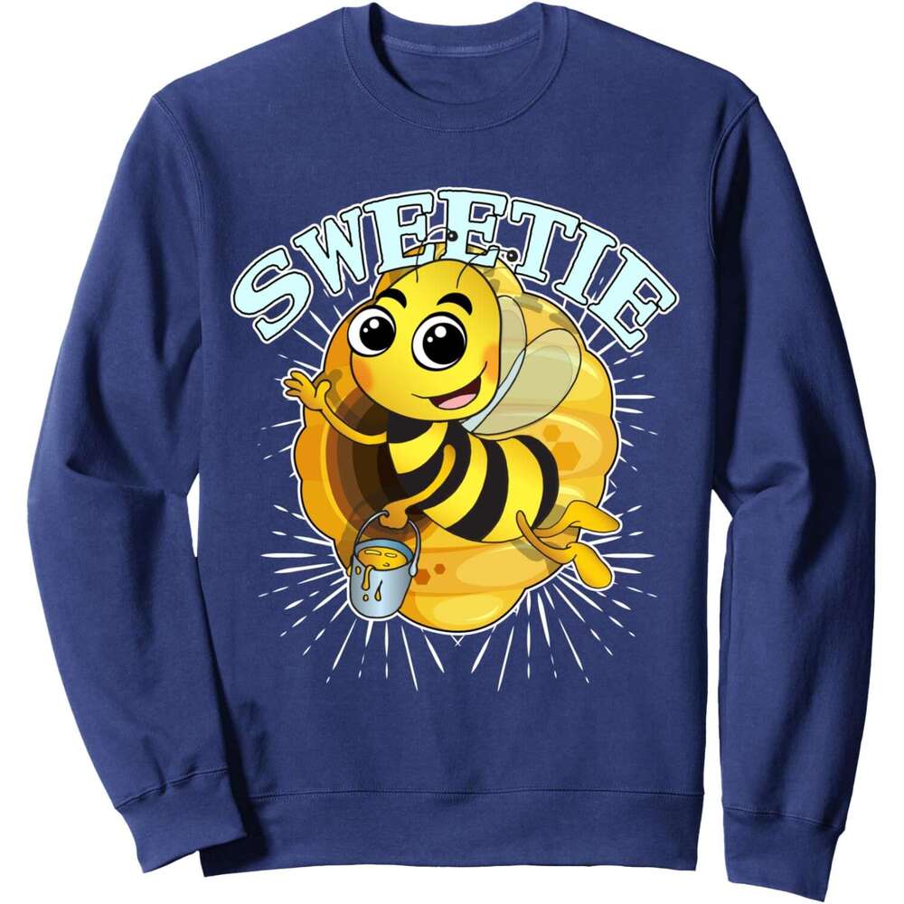Long Sleeve Shirts for Men sweatshirt Cute Little Sweetie Bee Cartoon Bees Lovers Gift Sweet Honey Sweatshirt T shirt Tee Streetwear Casual tops cloth