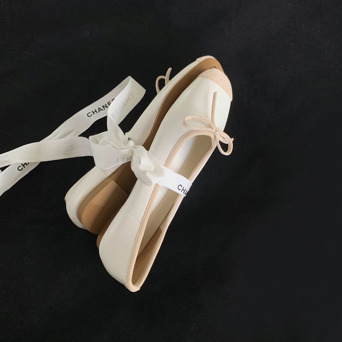 Ddmysports Grape Mom S Same Spring New French Style Bow Colored Square Ead Shallow Mouth Single Shoes Women Summer OUTDOOR