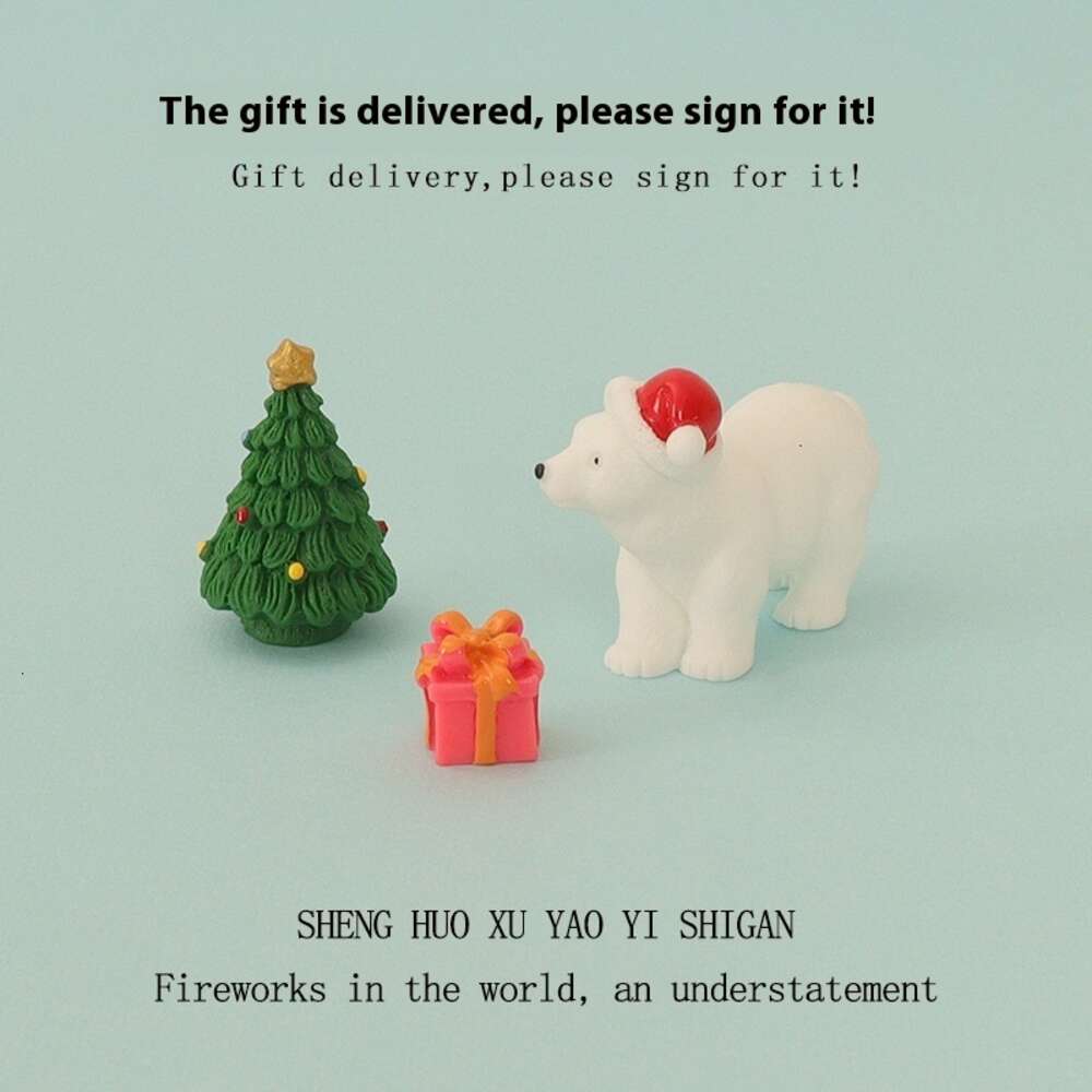 DIY Miniature Cartoon Bear Christmas Tree - Unique Decorative Accessory for Kids' Rooms
