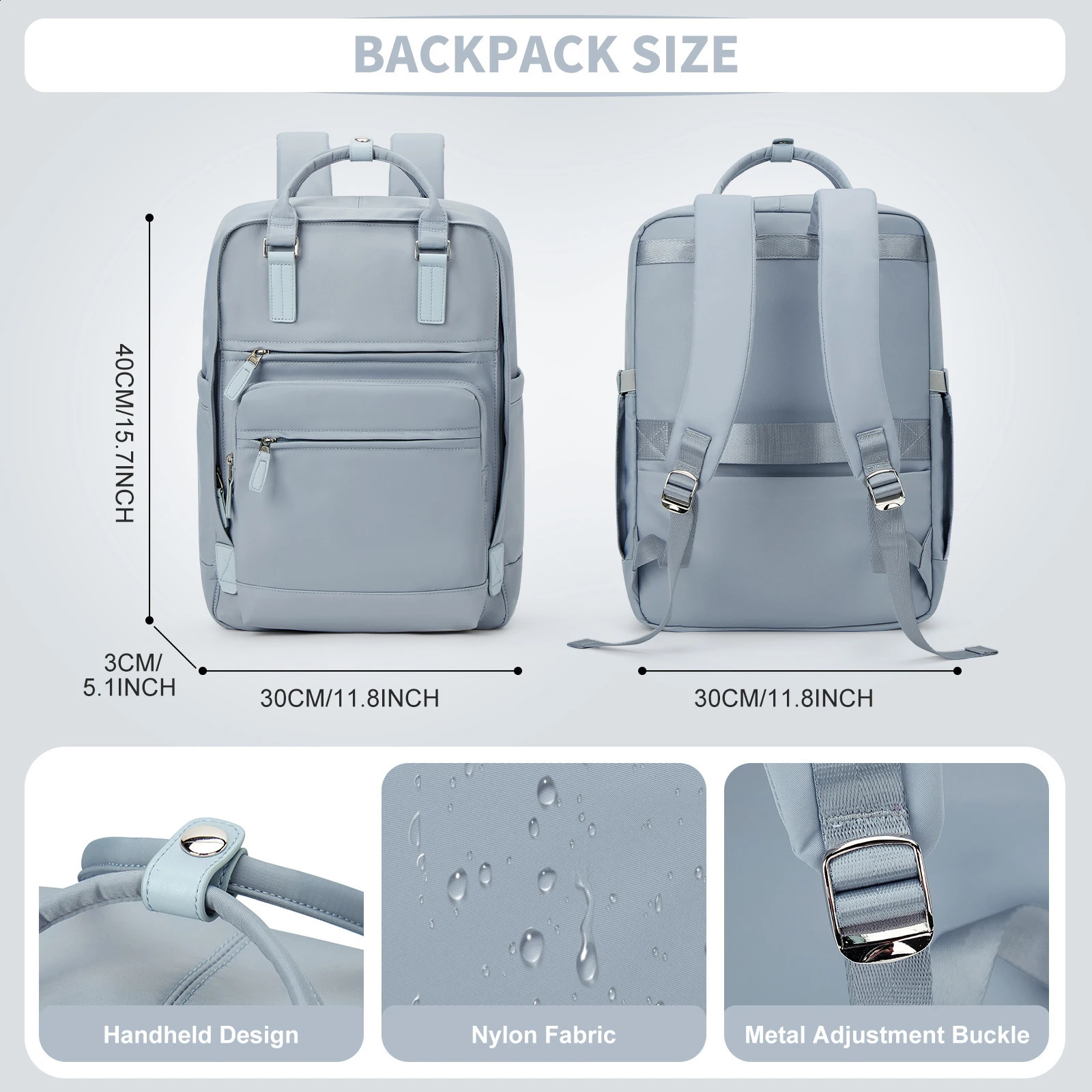 156inch laptop backpack Korean school bag retro university business mens work travel 240820
