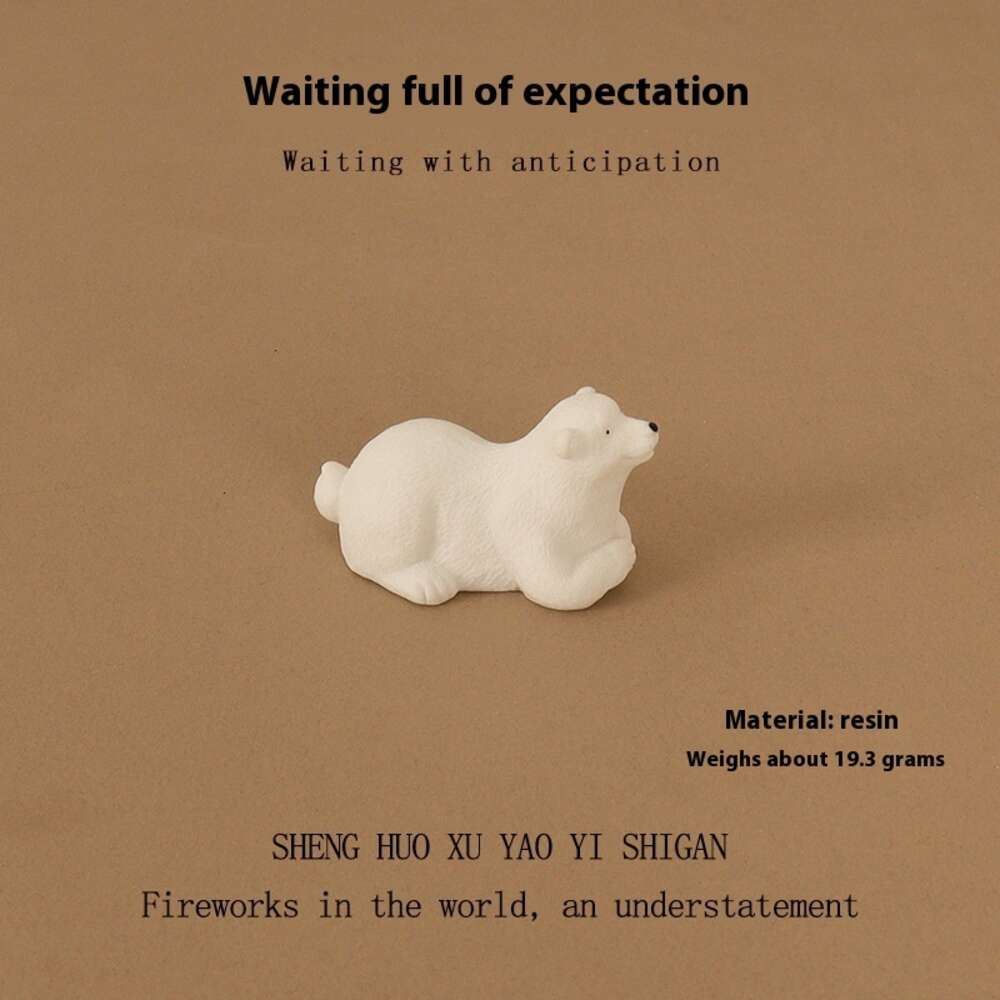 DIY creative resin crafts ins mini cute polar bear micro landscape home decoration desktop small ornaments