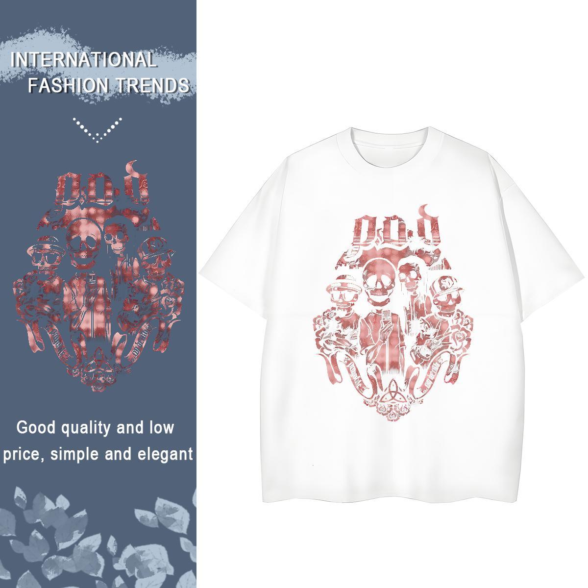 Designer Tshirt for Man Woman 230g 100% Cotton Daily Wear skull Pure Cotton T Shirt For Man Classic Oversized 4XL Tops