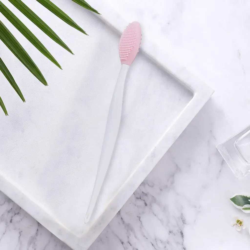 Double-Sided Lip Brush Tool Silicone Exfoliating for Cleansing Massager Y240821