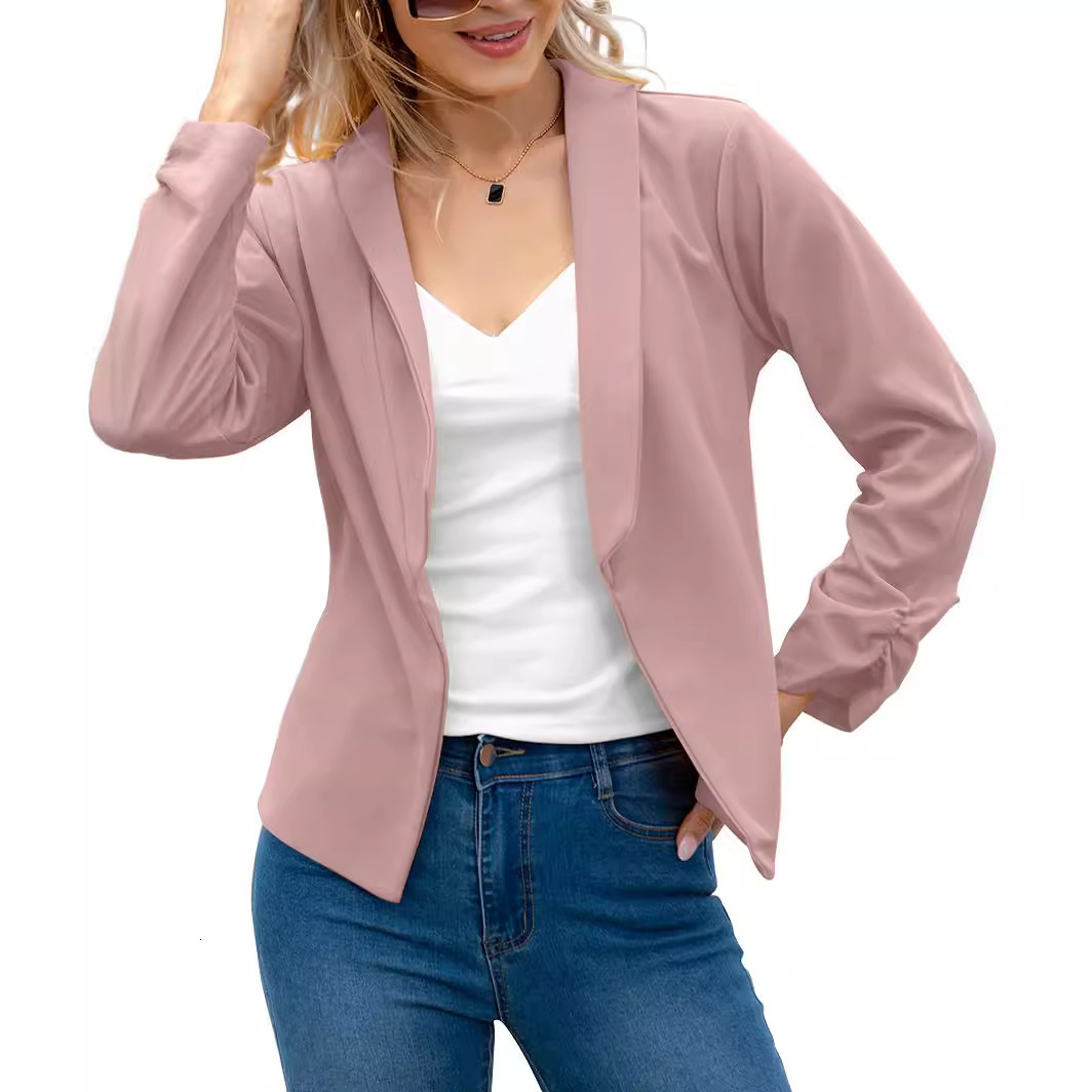 Women's 2024 Autumn Fashion Coat Double layered Flip Collar Small Suit