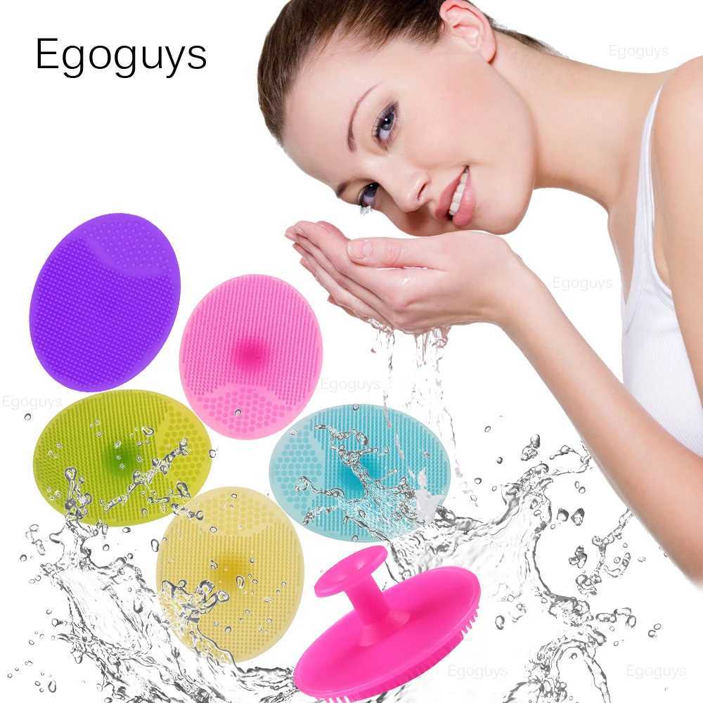 1PC Silicone Cleaning Brush Gel Washing Pad Exfoliating Blackhead Remover Facial Deep Cleansing Face Brushes Baby Bath Massager Y240821