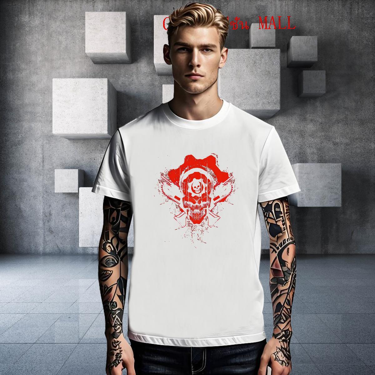 Factory Direct scary Men Tees 100% Cotton 230g T shirt Cartoon Printing L-4XL Outdoor O Neck Short Sleeves Comfortable Polos