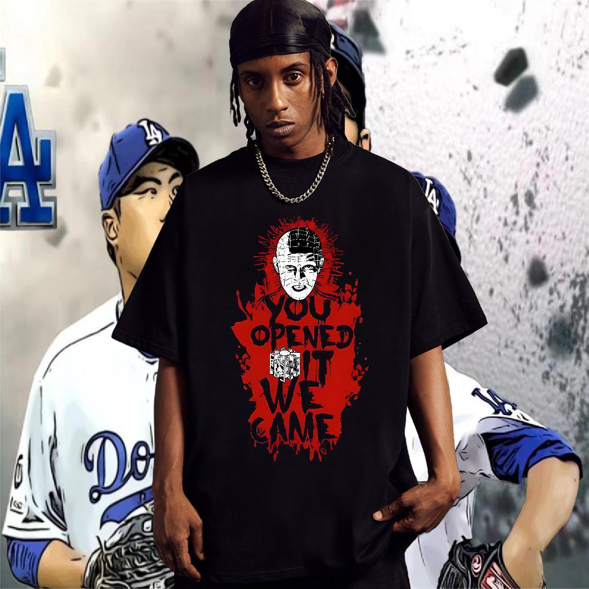 Designer Fashion Tshirts 230g 100% Cotton Beach scary Short Sleeve O-Neck Men T Shirts Unisex Custom Printed Tops