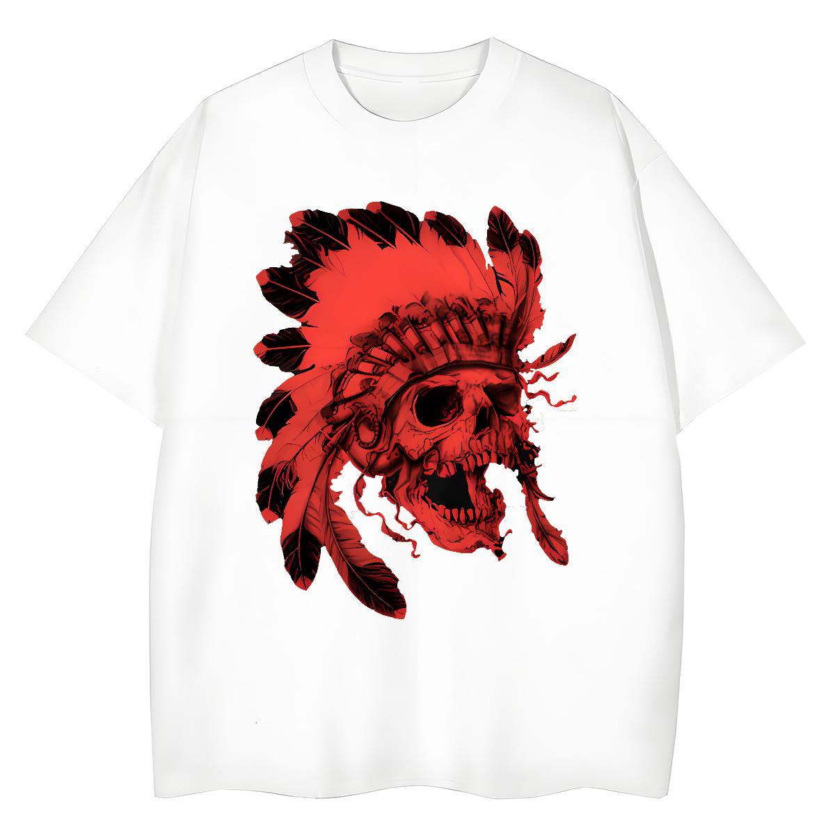 2024 Summer Men Tees 100% Cotton 230g Daily Wear scary Round Neck Short Sleeve Men T Shirts Wholesale Custom Printing Tops Tees