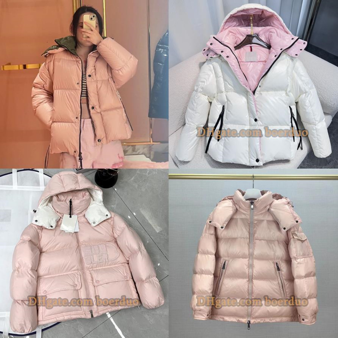 Women down jackets Fur collar coat Down filling colorful coats Ladies jackets Waist retraction coat Top Quality Girly Pink Winter coat Warm Outwear Thicken jacket