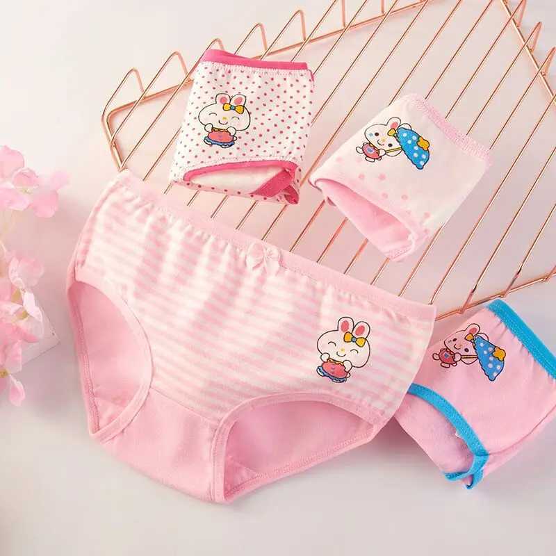 Hot 1pc Random Color Cute Baby Girls Panties Cotton Kids Underwear for Baby Cute Print Briefs 2-10Y Childrens Clothing Y240821