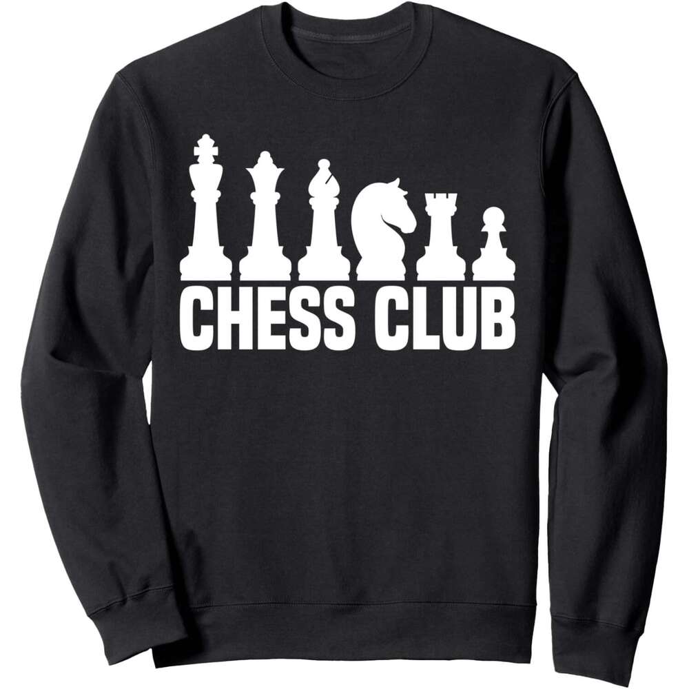 Long Sleeve Shirts for Men sweatshirt Club For Chess Lovers Player Fun Gift Sweatshirt T shirt Tee Streetwear Casual tops clothes