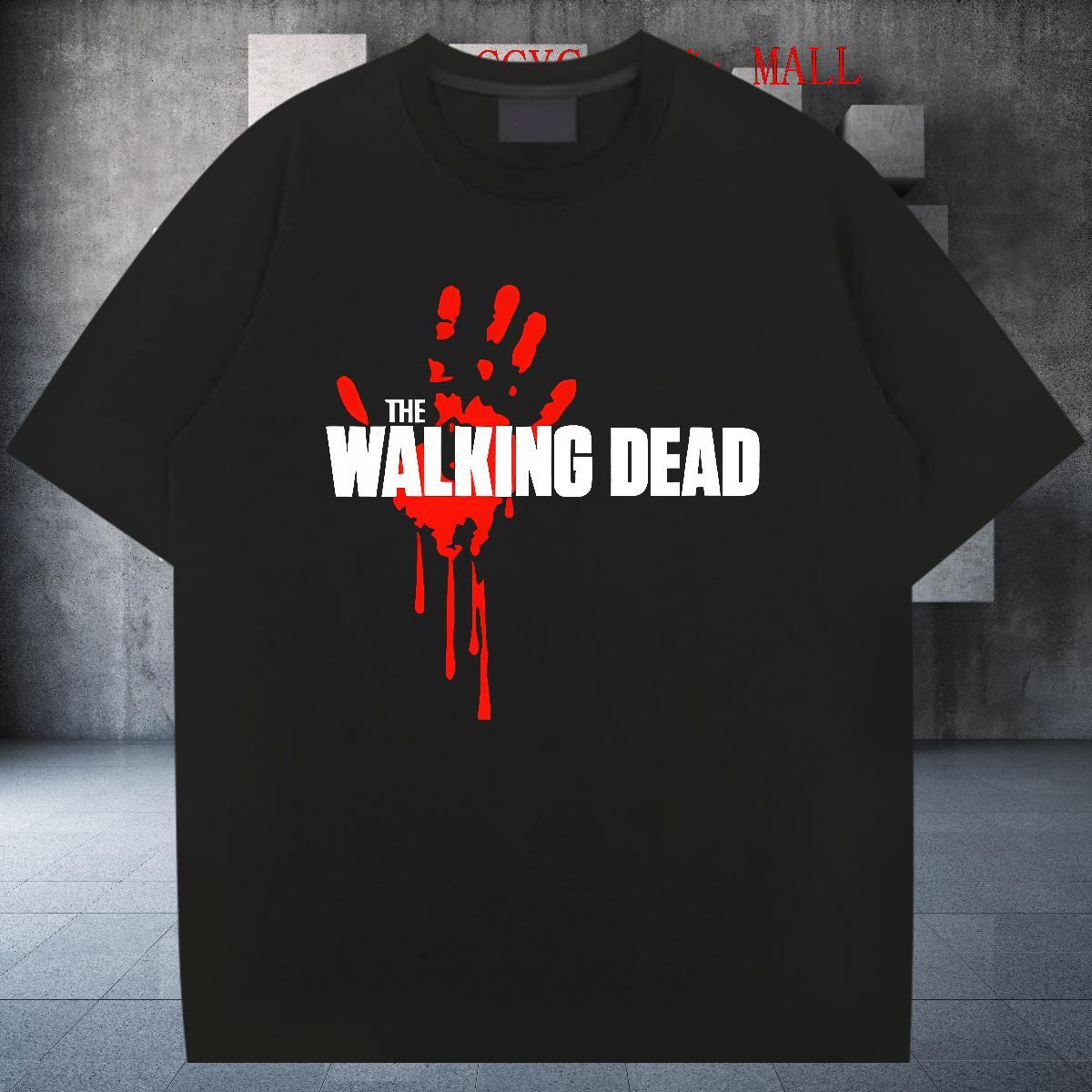 2024 New Men Tshirts 230g Cotton Street Casual scary Breathable Short Sleeve T-Shirts Loose Oversized 3XL 4XL Wear