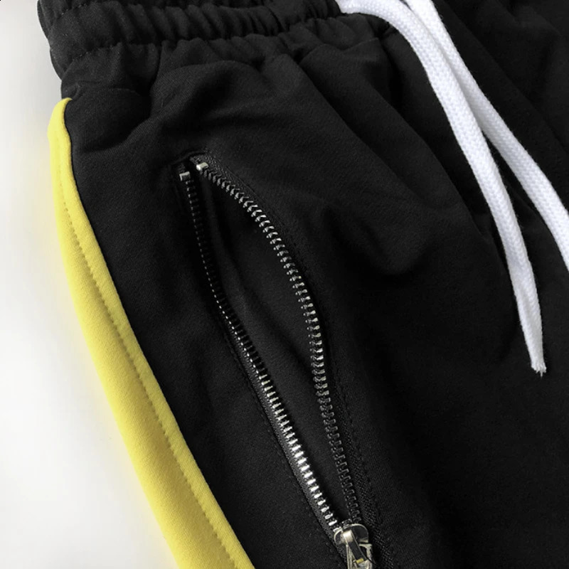 Mens fashion patch fitness sports casual pants gym running training track jogging 240821