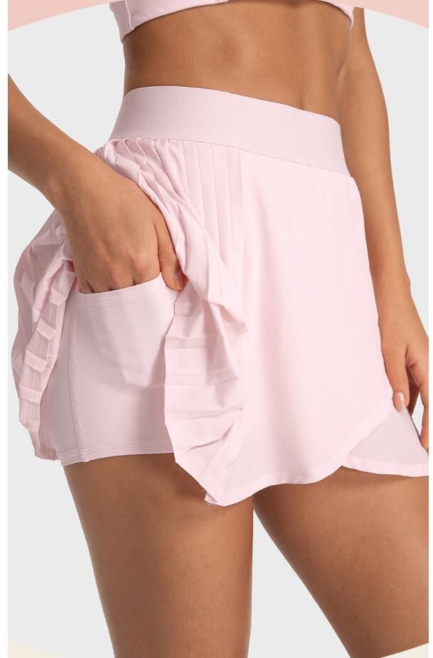 Skirts Yoga Tennis Badminton Skirt Dress Women Outdoor Sports Yoga Elastic Waistband Fashion Pleated Skirt