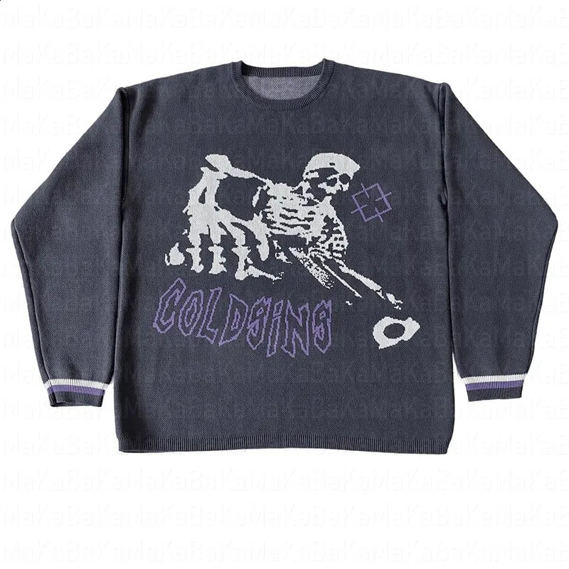 Womens Vintage Knit Sweaters Fall/Winter Pullover Sweater Turtleneck Unisex Y2K Harajuku Oversized Sweater Chic Aesthetics 240821