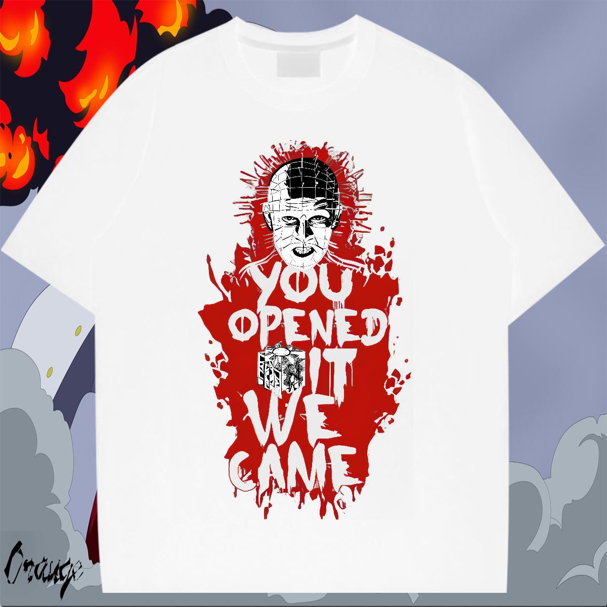 New scary Mens Tshirts 230g Cotton Men T Shirts Anime Casual Daily Wear Breathable Short Sleeve Comfortable Tees