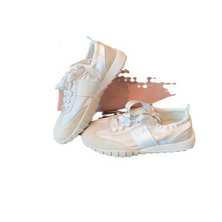 Ddmysports Grape Mom S Same Ballet Style Soft Bottom Spliced Ribbon Versatile Sports Forrest Gump Genuine Leather Casual Shoes For Women In Summer OUT