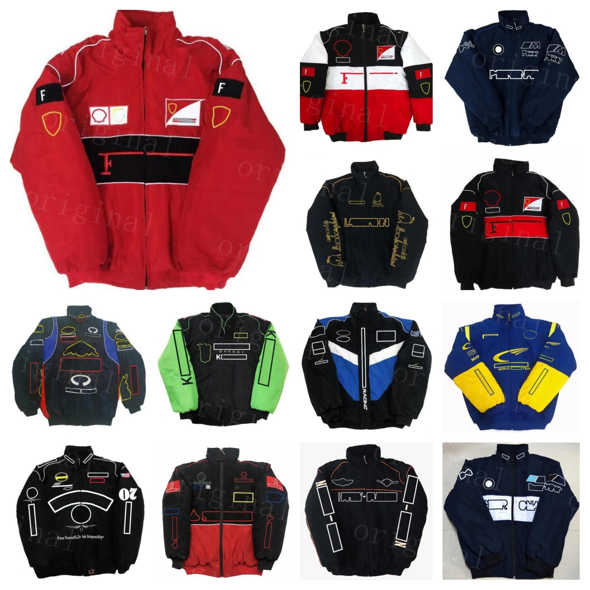Mens jackets F1 Formula 1 racing hoodies designer jacket winter car Cycling Team Series full coats embroidered Logo street casual cotton Windproof outerwear ff