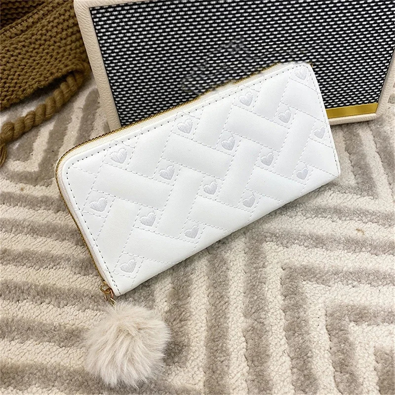 Ladies Wallet Embroidery Fashion Long Zipper Large Capacity Clutch Womens Card Holder Phone Bag 2023 240821