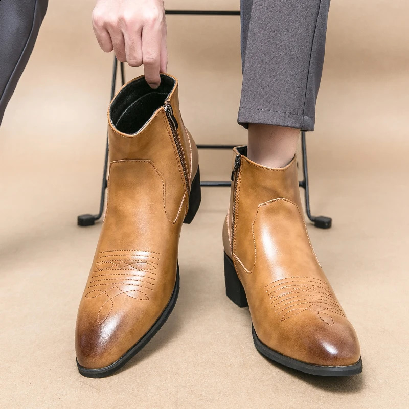 Mens retro British style Chelsea boots 240821