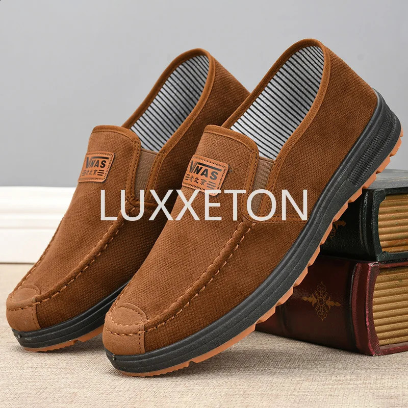 2024 Spring/Summer Breathable Lazy Shoes Canvas Shoes Shallow Mouth Casual Flat Bottom One Step Kicking Shoes 240821