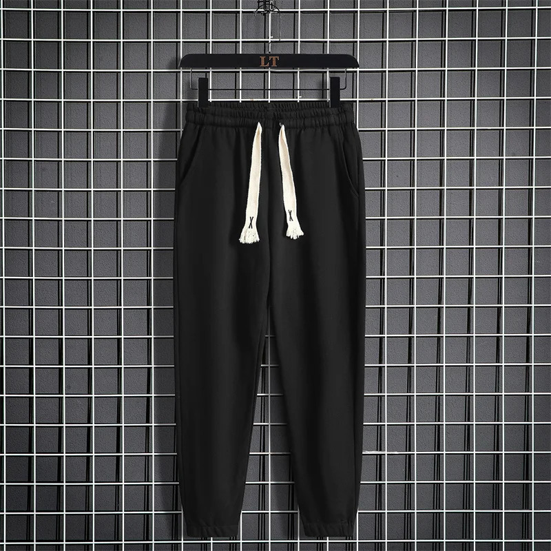 Spring/Summer Mens Casual Set American Round Neck Long Sleeve Loose Sweatshirt Two Piece Casual Sweatpants Set 240827