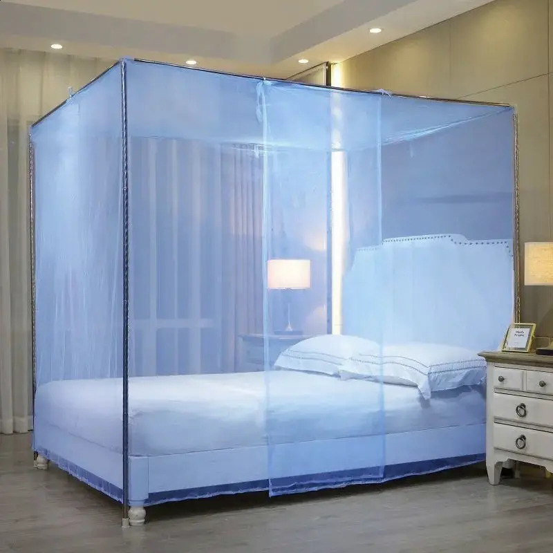 Portable Square Mosquito Net For Bedroom Outdoor Travel Insect Proof Tent Summer Solid Color AntiMosquito Bed Canopy 240820