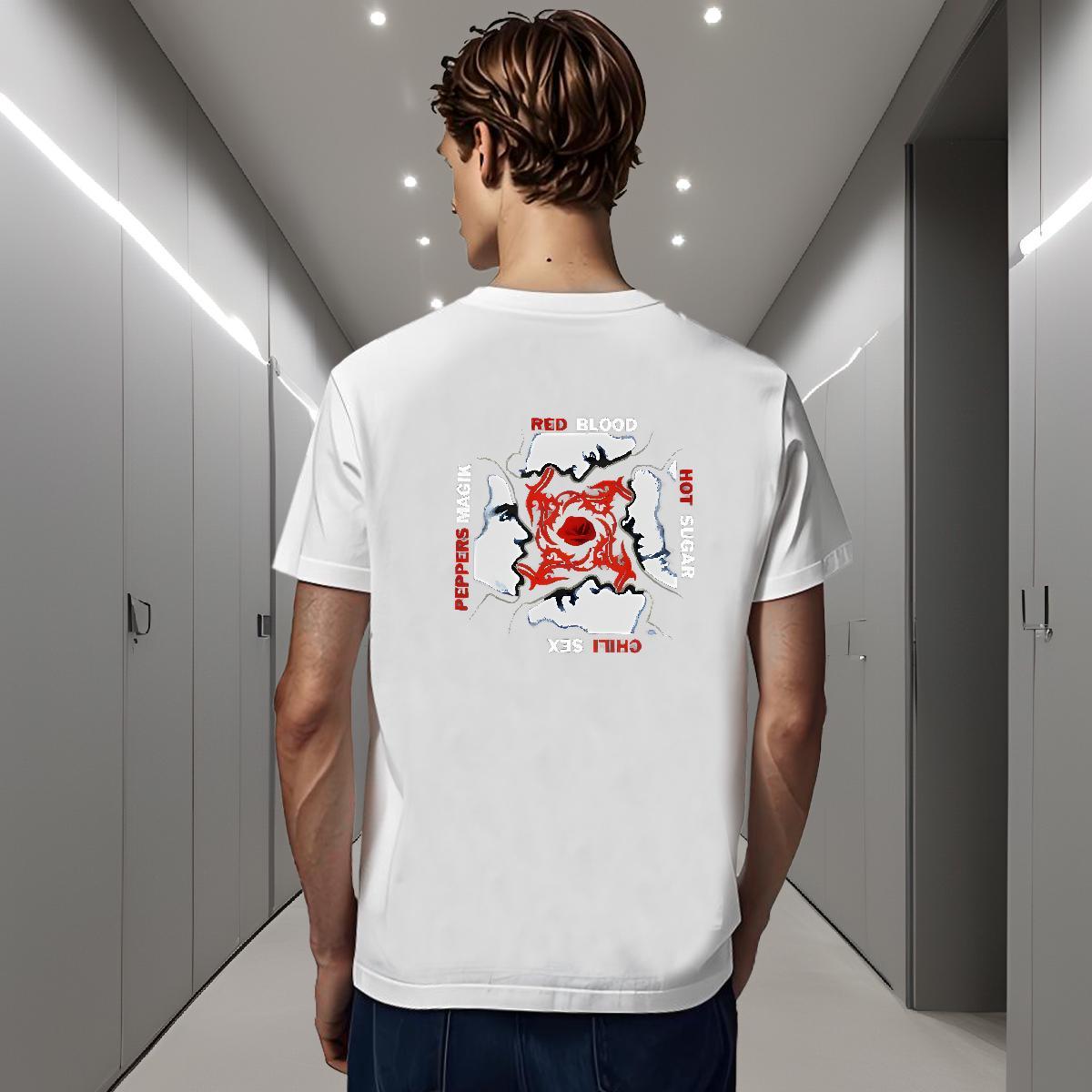 Fashion Men Tops Tees 100% Cotton 230g Beach scary O-Neck Short Sleeve T Shirt For Man Cool DIY Printed Clothings