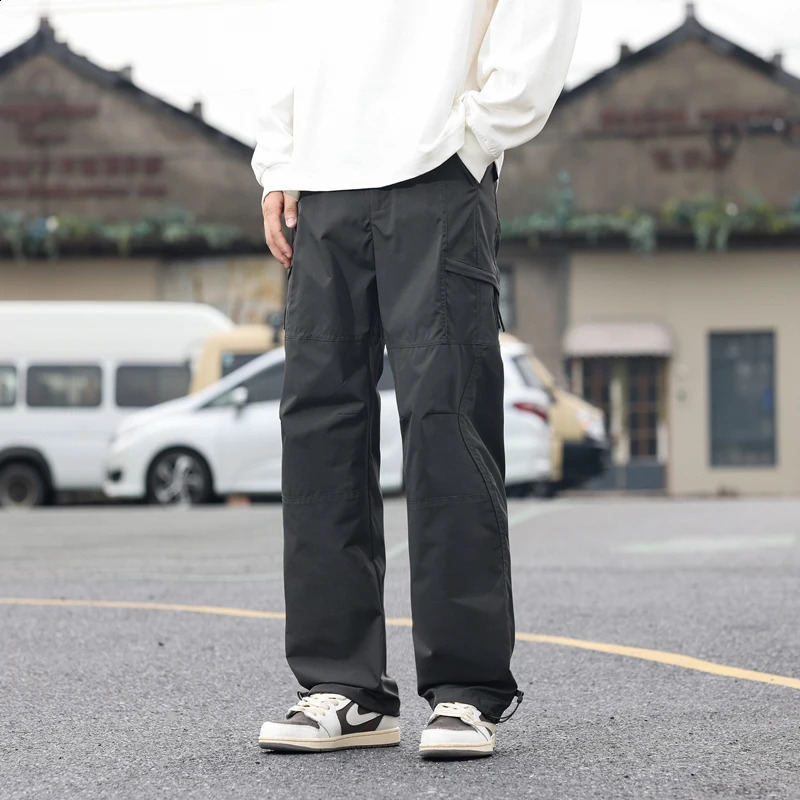 American Mens Mountain Waterproof Sports Work Pants Fashion and Leisure High Street Comfortable Loose Parachute 240821