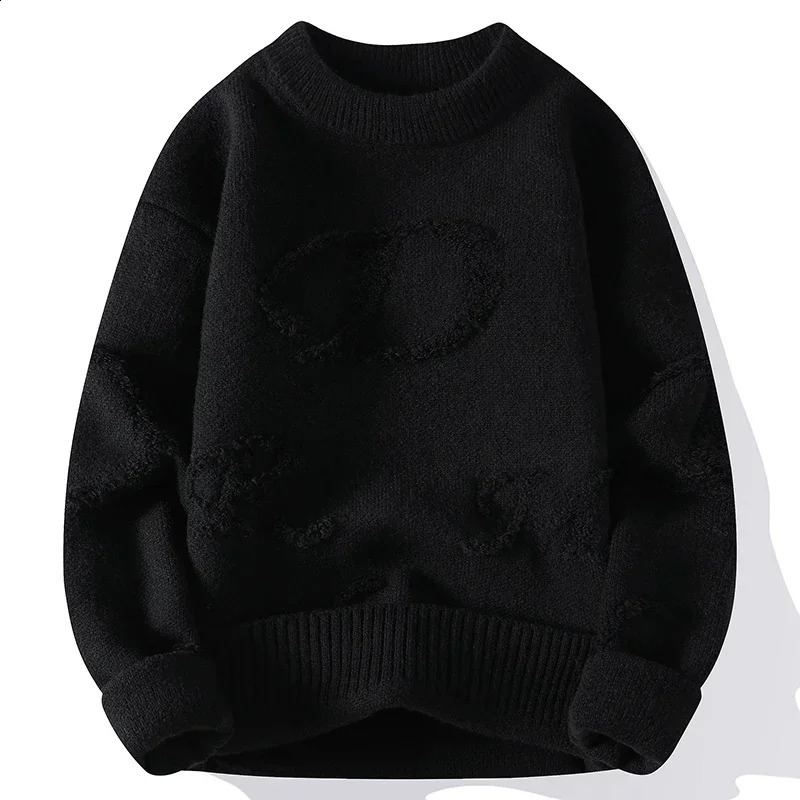 winter cashmere sweater mens high-end thick warm mens Christmas skydiving pull mens fashion letter knitting 240829