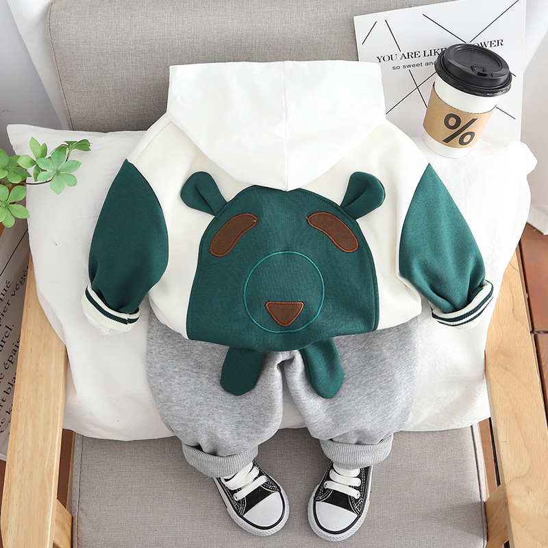 Autumn Baby Boys Clothing Sets Kids Coats Cardigan Shirt Pants 3Pcs Outfits Children Clothes Sport Suit For Boy 1-5 Years