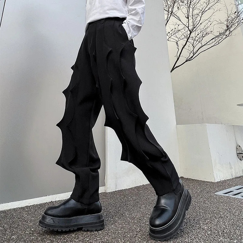 IEFB Pleated Male Niche Desgin Harem Pants Mens Soild Color Casual Chic Trousers Korean Fashion Spring Stylish 9A7863 240820