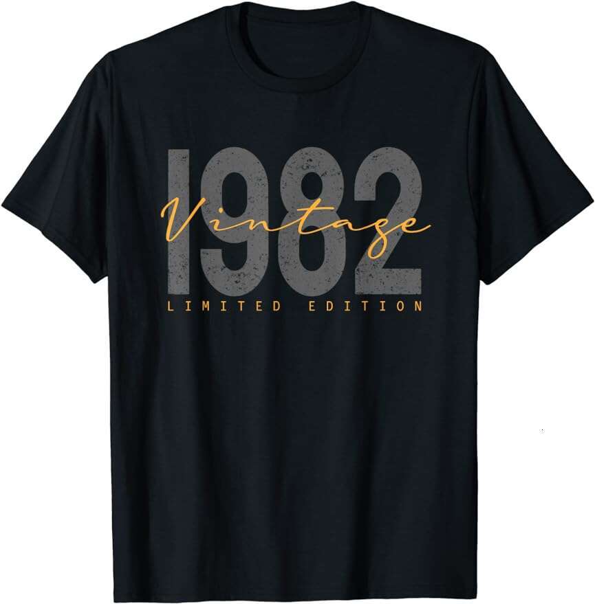 Born 1982 Rock This Summer with Our Birthday T-Shirt Streetwear Style Vintage Retro for Men's Graphic T-Shirts s