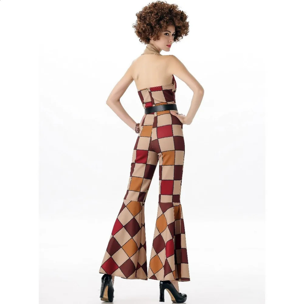 Adult men women M-XL men 1960s and 1970s retro hippie clothing retro 1960s and 1970s Go girls disco clothing disco clothing game uniforms 240821