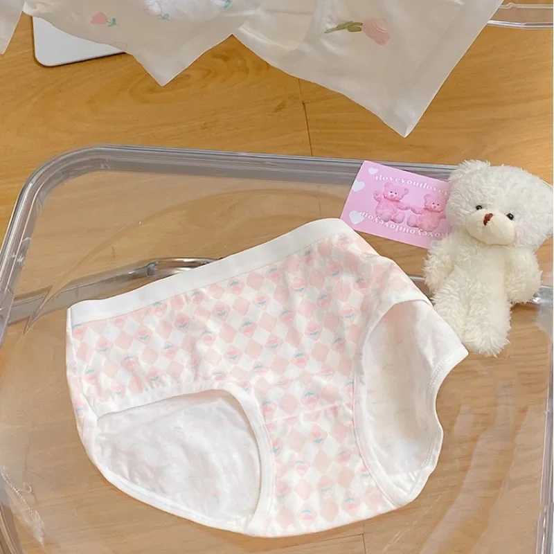 5PCS Maiden Cotton Soft Antibacterial Panties for Girl Cute Print Knickers 8+y Young Child Underwears Kid Thin Breathable Briefs Y240821