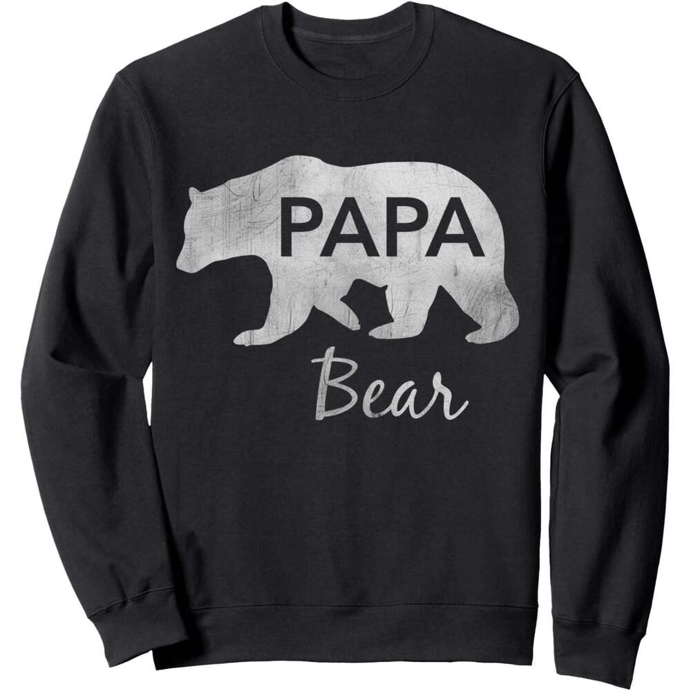 Long Sleeve Shirts for Men sweatshirt Papa Bear Great Gift For Dad, Father, Grandpa Sweatshirt T shirt Tee Streetwear Casual tops clothes