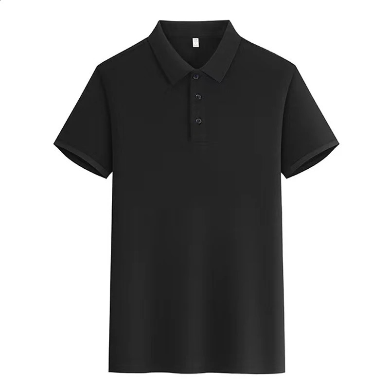 2024 Summer Mens Casual Top Fashion Short sleeved Button Polo Shirt 240821