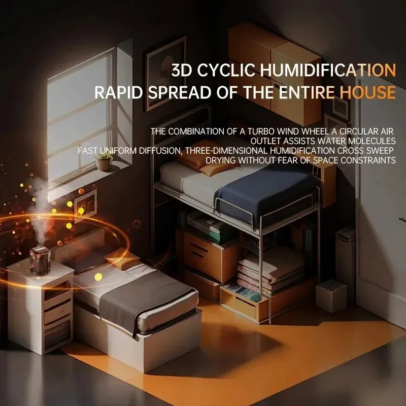 3L air humidifier 2400mah charging USB three nozzle aromatic essential oil diffuser 240820