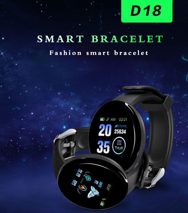 Men Women Smart Bluetooth Fiess Tracker With Blood Pressure Monitor Sports Watch free shipping