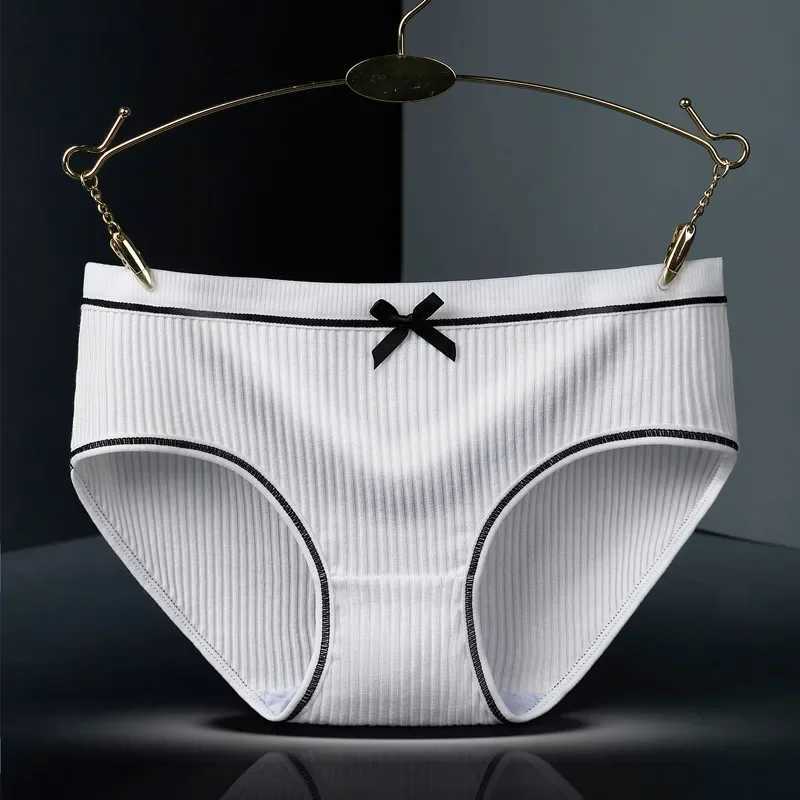 4Pcs/Lot Cotton Underwear Cute Knot Soft Breathable Briefs Young Panties Solid Girl Children Clothes Y240821