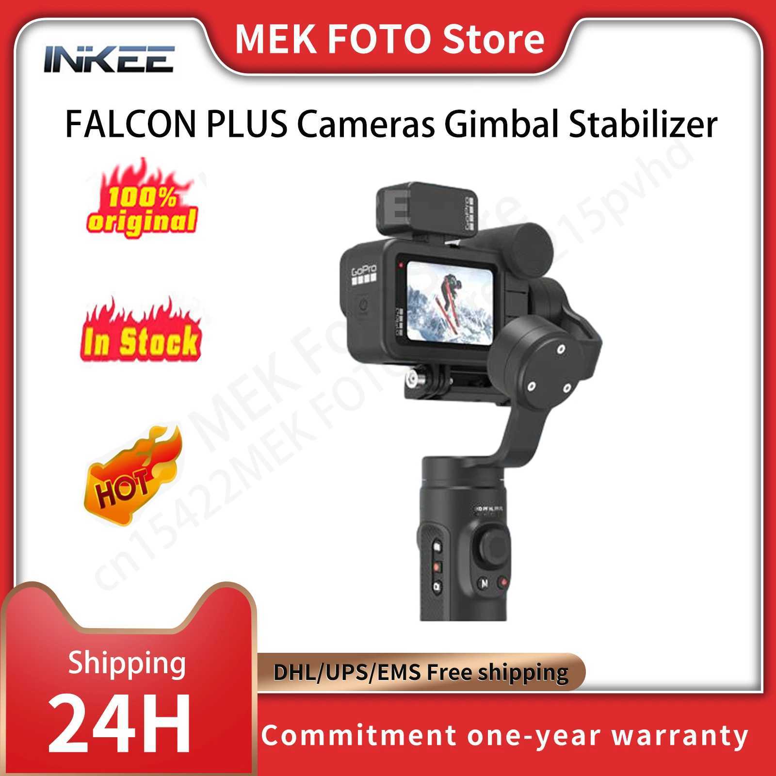 INKEE FALCON Plus Gimbal Stabilizer 3-Axis Anti-Shake Handheld Gimbal for Action Cameras Hero 12 11 10 9 8 7 6 5 4 Osmo Insta360 CL240821